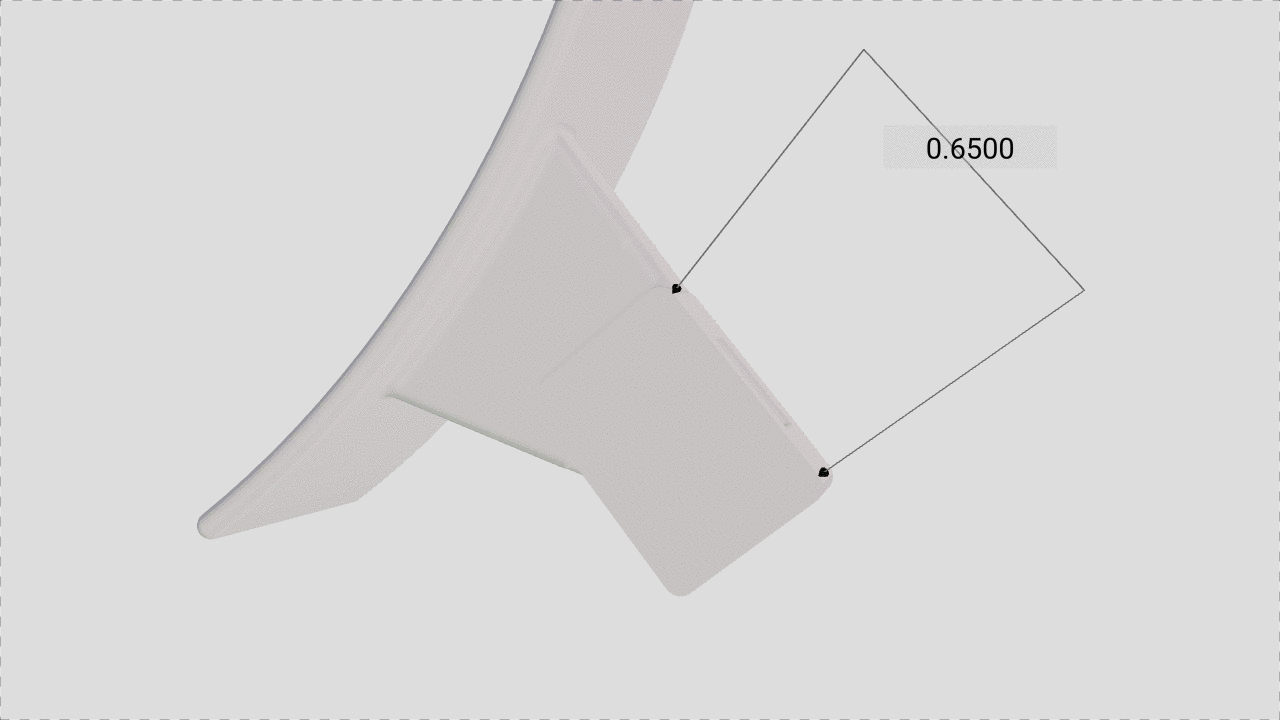 Animated GIF showing how snap to measure works