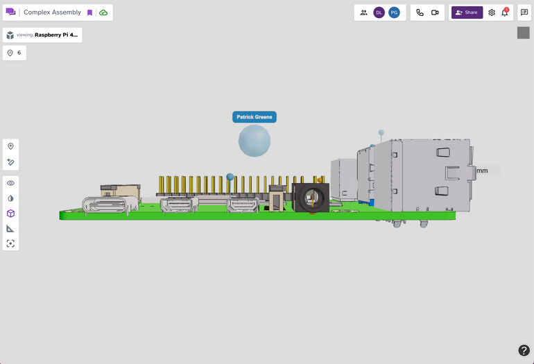 Computer assembly in exploding view